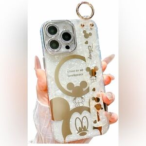 Disney Gold Mickey Pearlized Clear Phone Case